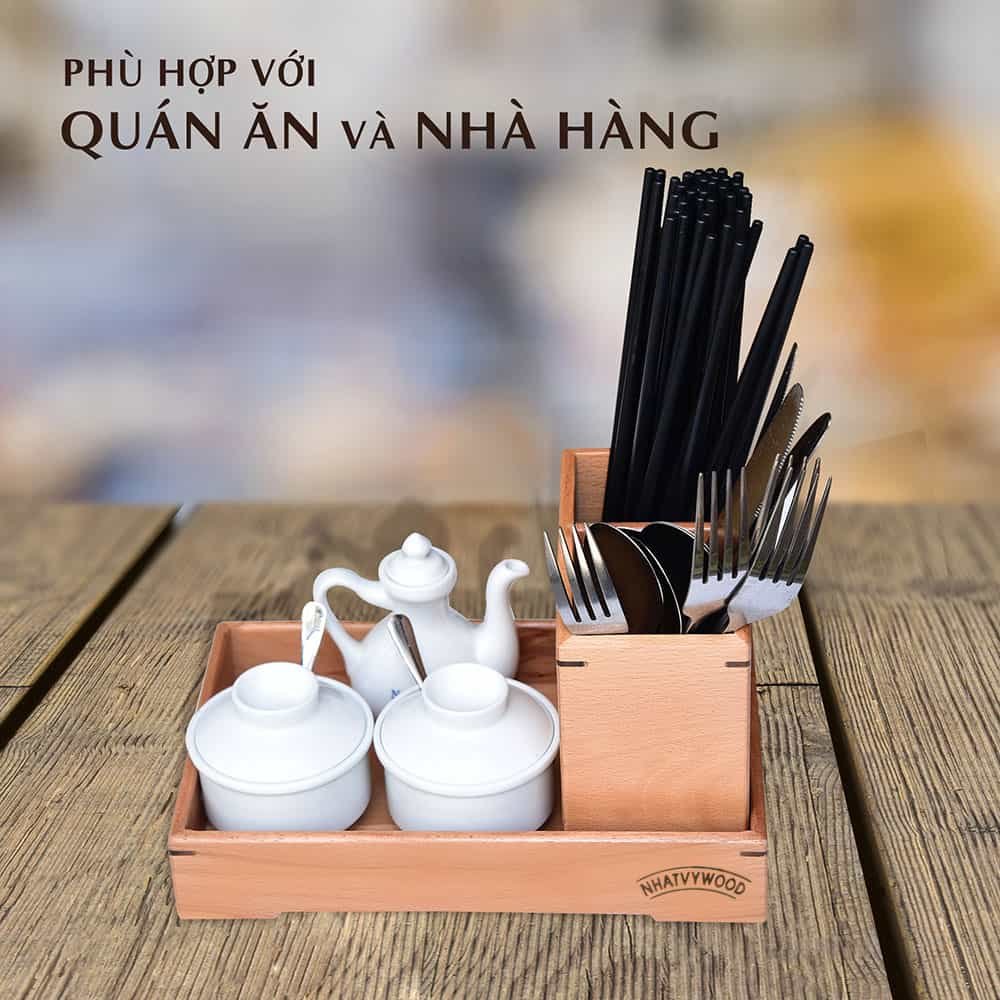 Ống đựng đũa muỗng NHATVYWOOD- NV5313 - Ống cắm đũa cao cấp.