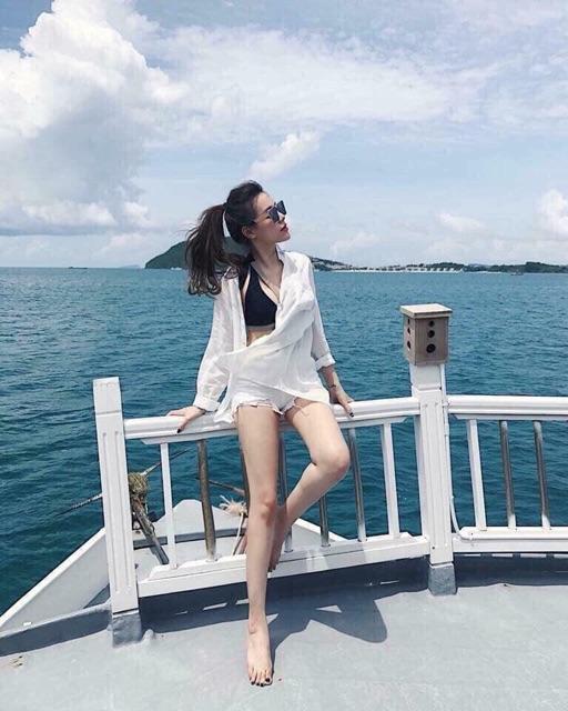 SƠ MI TRẮNG NỮ TÚI NGỰC