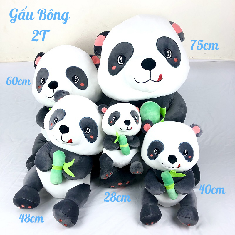 Gấu Bông Gấu Trúc Dễ Thương-Hàng Cao Cấp Gấu Bông 2T- Gối Ôm, Gấu Bông, Đồ Chơi Chất Liệu Bông Gòn Cao Cấp, Vải Nhung Co Giãn, Mềm Mịn, Đàn Hồi