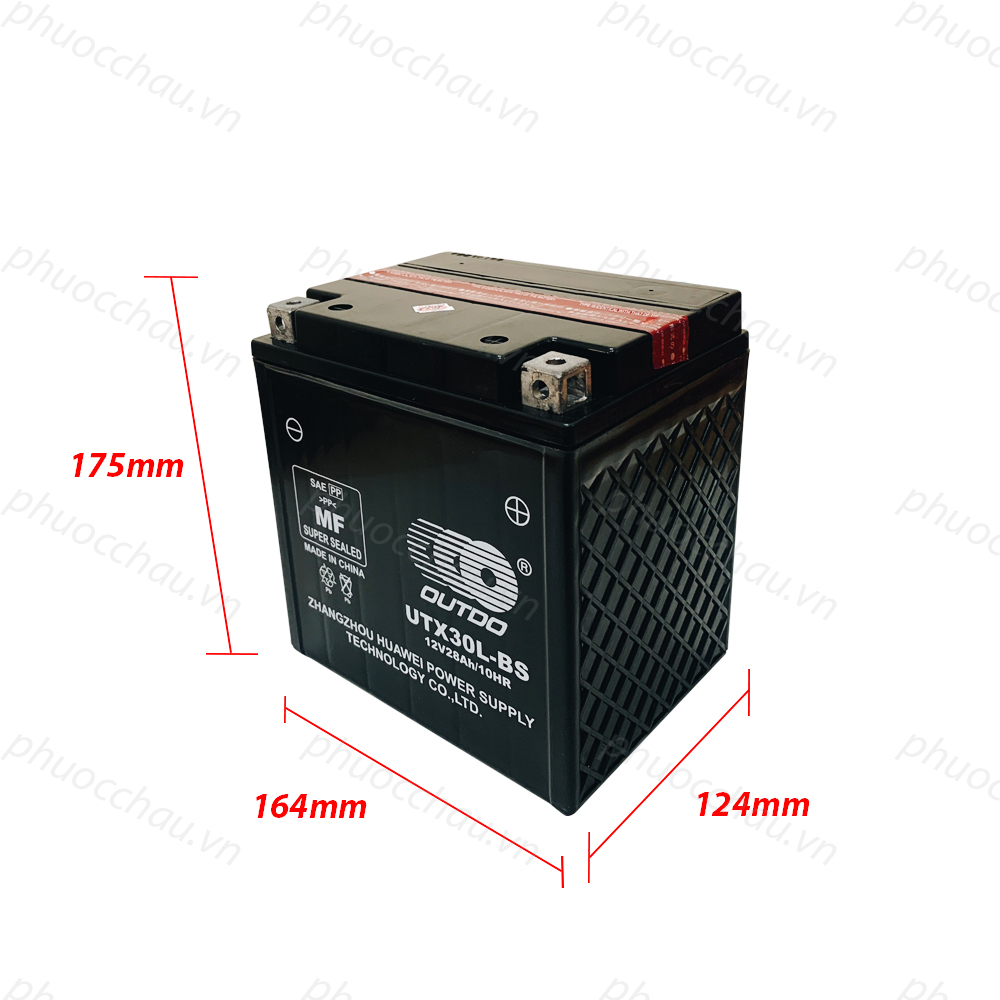 Ắc Quy Xe MOTO PHÂN KHỐI LỚN OUTDO UTX30L-BS - Bình Ắc Quy 12V