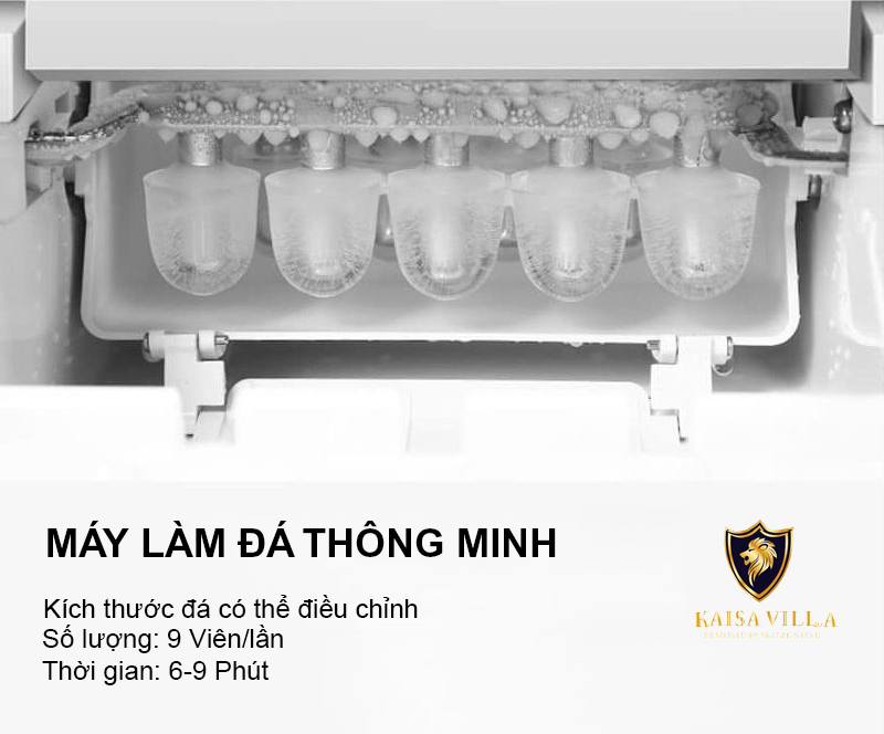 Máy Làm Đá Viên Tự Động KAISA VILLA JD-8076 Thời Gian 6 Phút  Dung Tích 2L Công Suất 105W - Hàng Chính Hãng