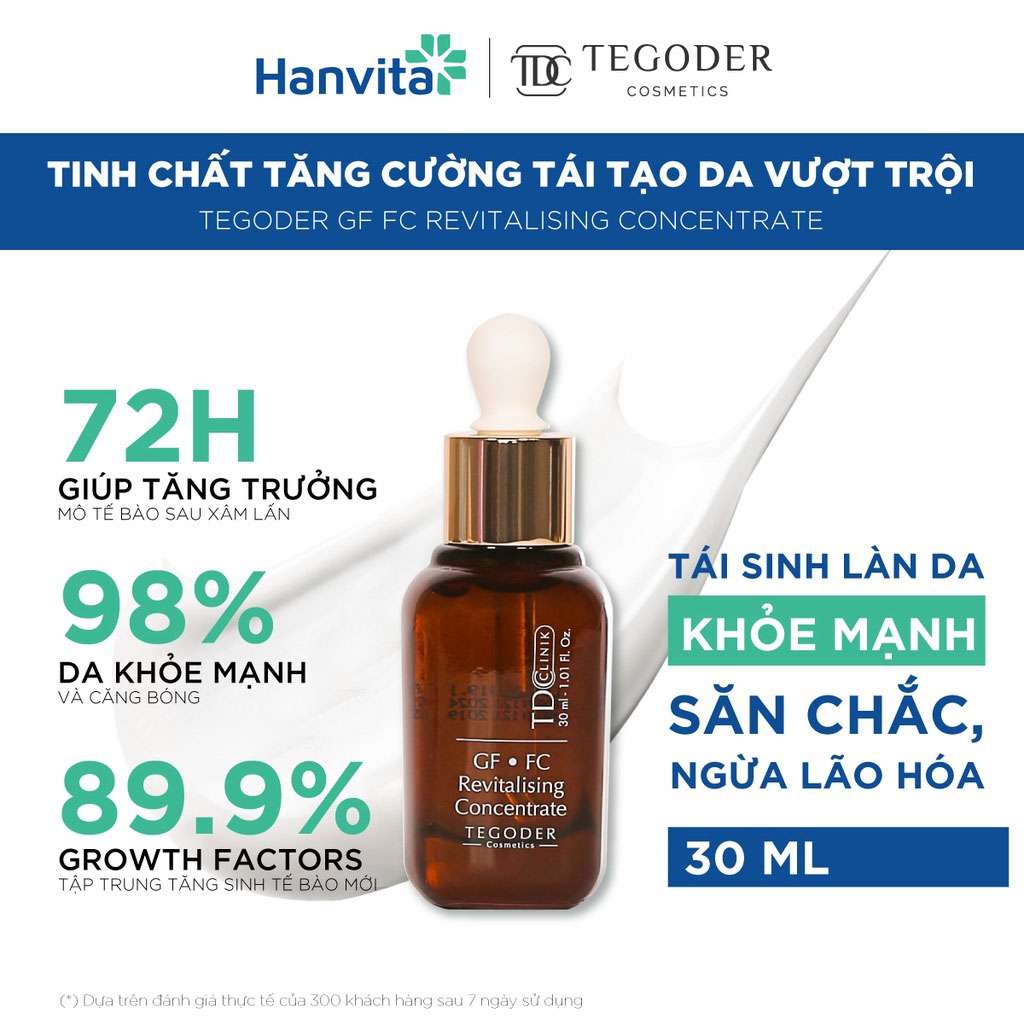 Tinh chất tăng cường tái tạo da toàn diện hỗ trợ điều trị lão hóa Tegoder GF FC Revitalising concentrate 30 ml mã 8792