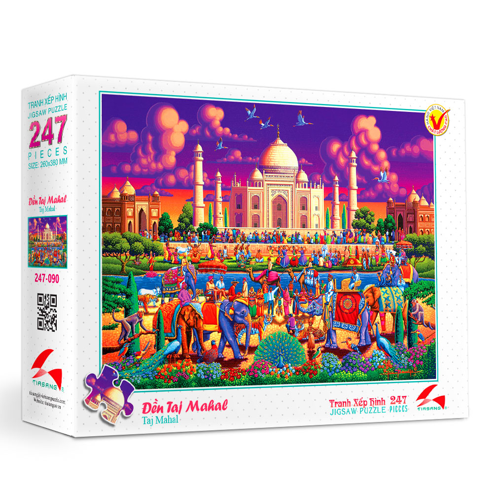 Tranh xếp Hình Tia Sáng - Đền Taj Mahal (247 Mảnh Ghép)