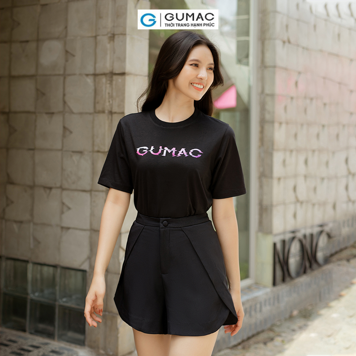 Áo thun nữ in Gumac trẻ trung năng động thời trang GUMAC ATD06067