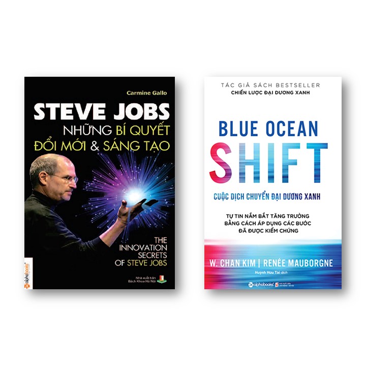 Combo Sách: Steve Jobs - Những Bí Quyết Đổi Mới Và Sáng Tạo + Blue Ocean Shift - Cuộc Dịch Chuyển Đại Dương Xanh