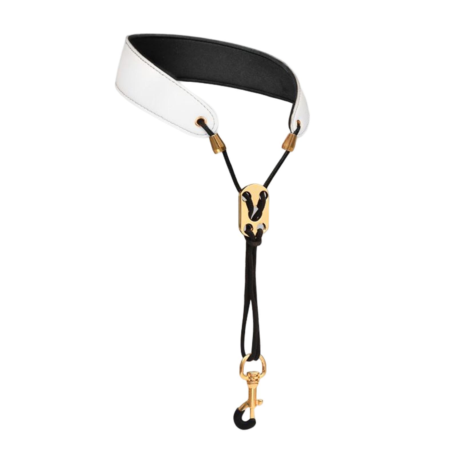 Saxophone Neck Strap Alto Sax Bass Clarinet Tenor White