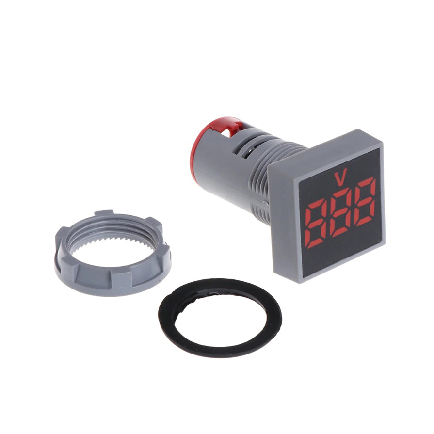 Đèn Báo Điện Áp Xoay Chiều AD16-22DSV Thế 24-500VAC - Mặt Vuông