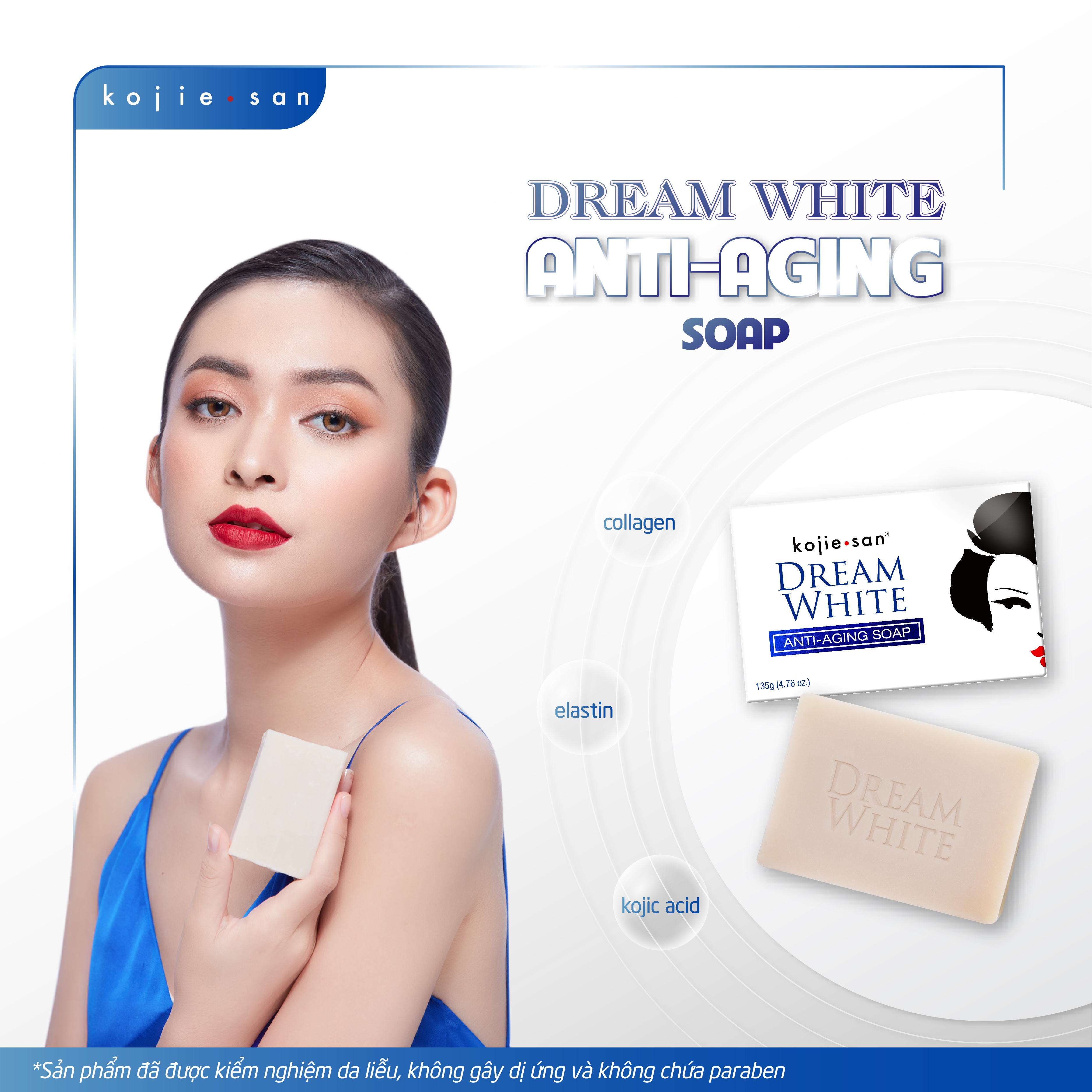 Xà bông trắng da, ngăn ngừa lão hóa Kojiesan DreamWhite 135g