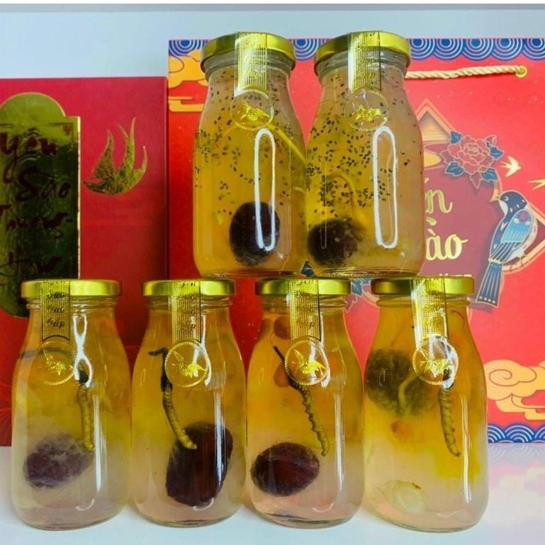 Hũ thuỷ tinh nắp thiếc vàng 75ml tròn đựng Yến chưng, Sữa chua,Gia vị, dầu dừa