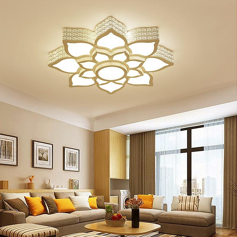 Đèn trần LONER trang trí nội thất hiện đại với 3 chế độ ánh sáng - kèm điều khiển từ xa