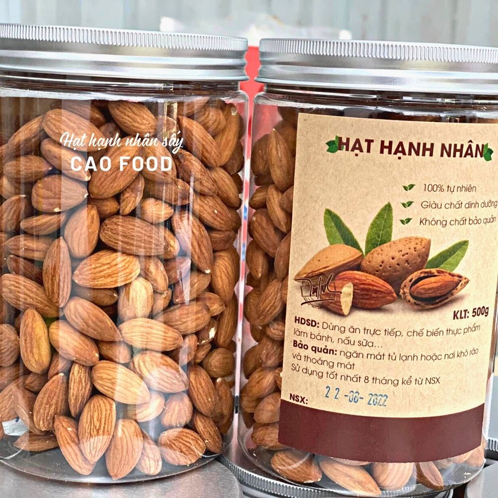 Hạt Hạnh Nhân Sấy nguyên vị CAO FOOD nhập khẩu Mỹ giòn ngon và dinh dưỡng