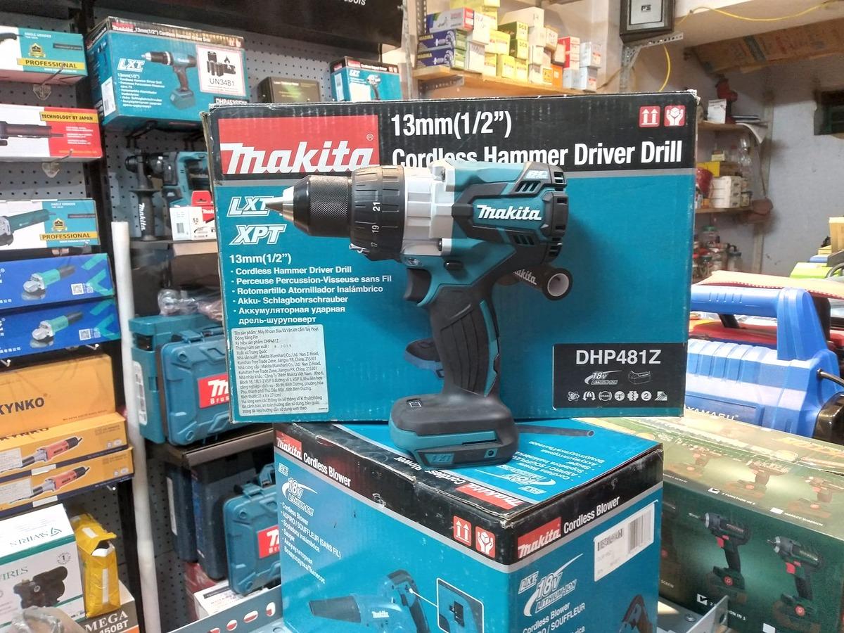 MÁY KHOAN BÚA, VẶN VÍT DÙNG PIN 18V MAKITA DHP481Z - HÀNG CHÍNH HÃNG