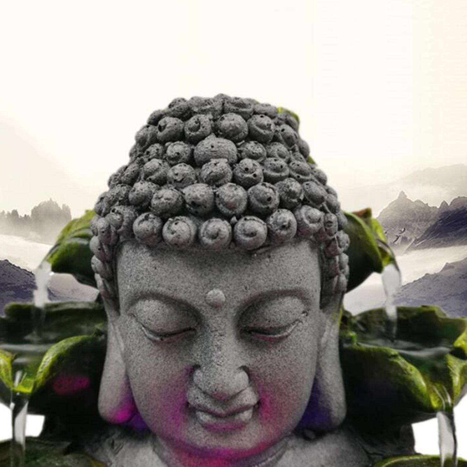Buddha Tabletop Fountain Desk Bedroom Waterfall Home Ornament