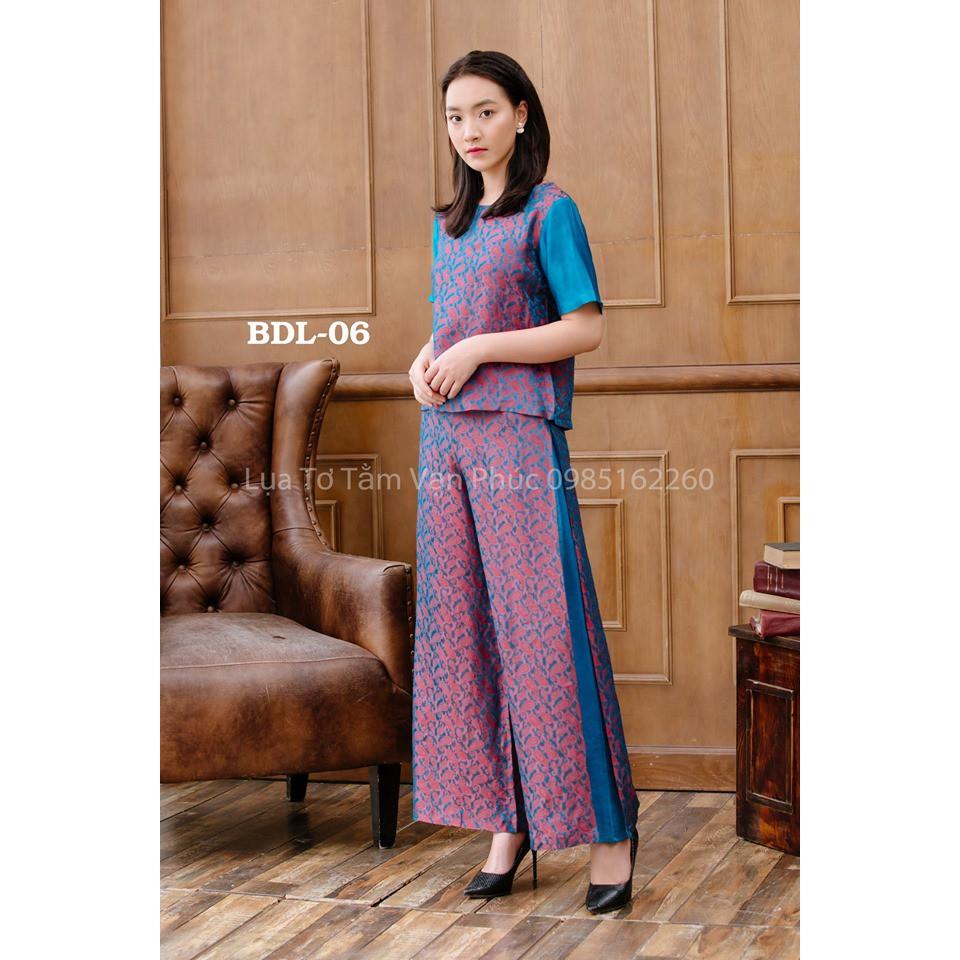 Bộ Đồ Lụa Phối Màu