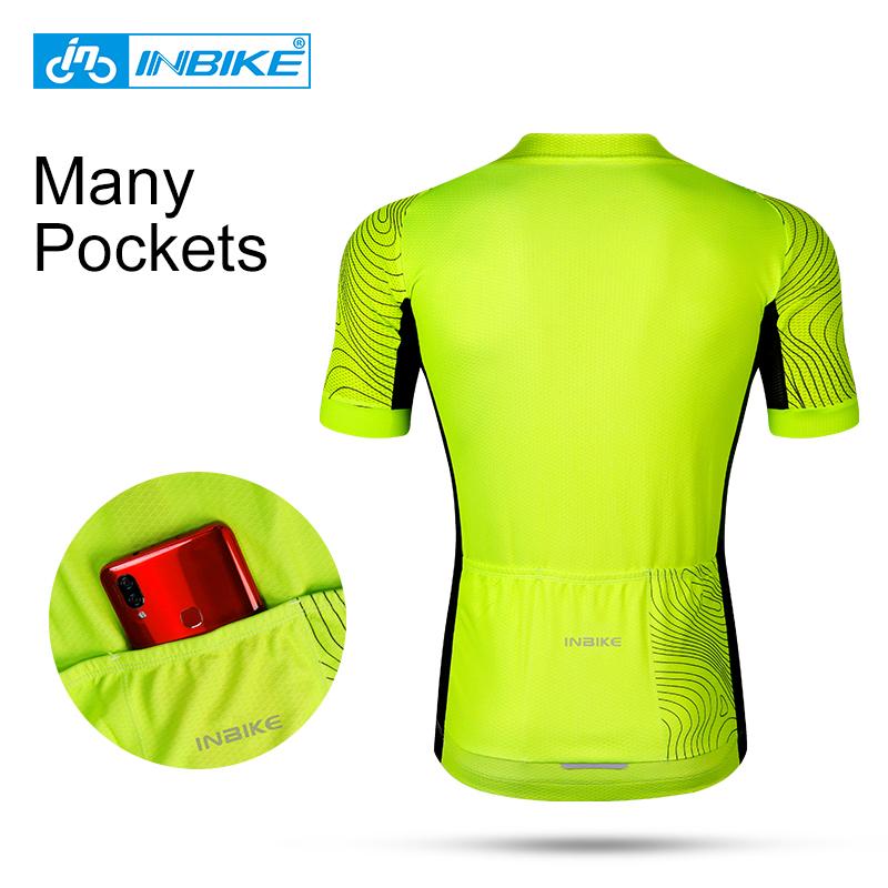 INBIKE Mùa Hè Đi Xe Đạp Jersey Thoáng Khí Xe Đạp Quần Áo Nam Cảo Tháo Áo Sơ Mi Tay Ngắn MTB Xe Đạp Quần Áo Đua Xe Thể Thao JS001 Color: Green Size: XXL