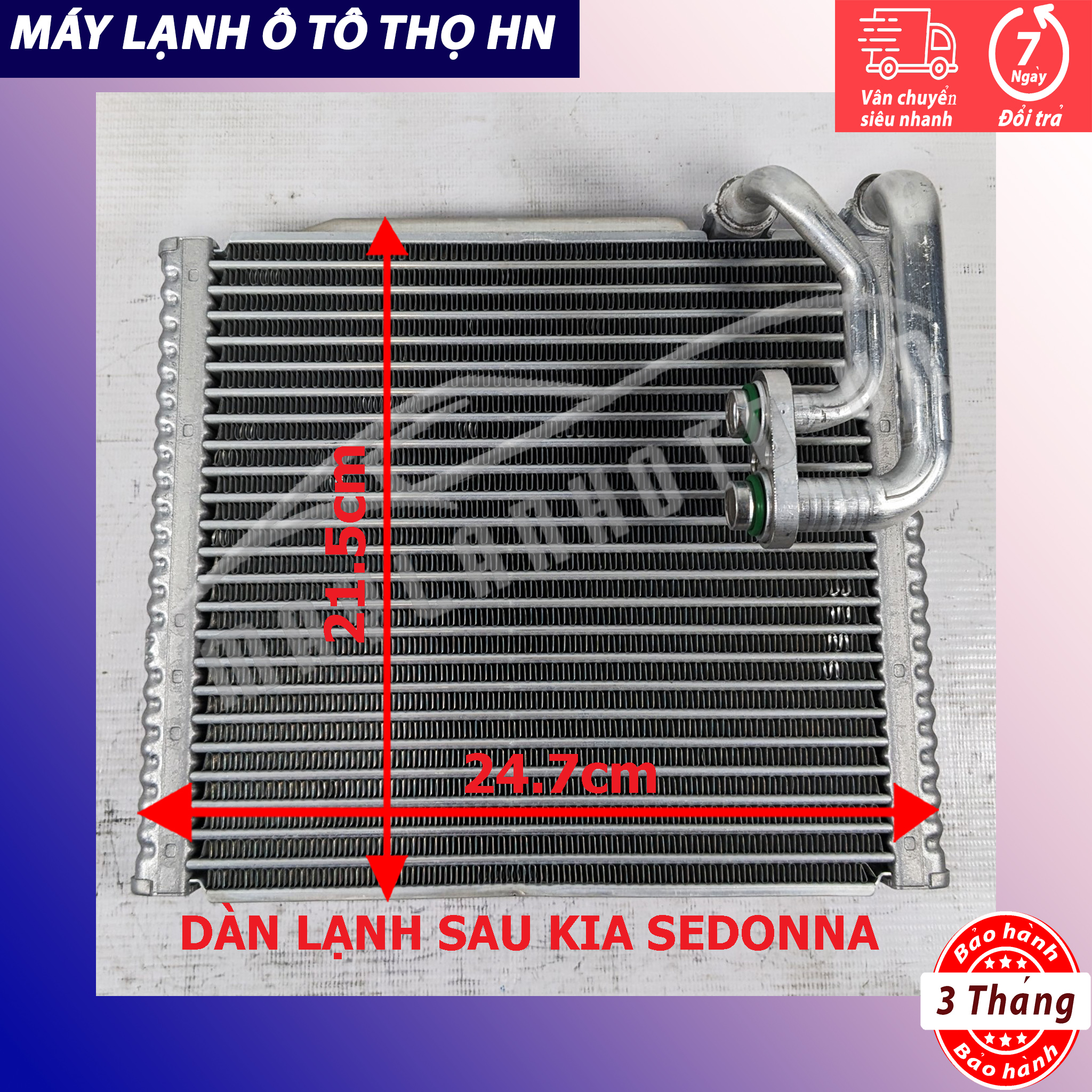 Dàn (giàn) lạnh Kia Sedona-HYD Solati 2014 2015 2016 2017 2018 2019 2020 (giàn sau) Hàng xịn Hàn Quốc 14 15 16 17 18 19 20