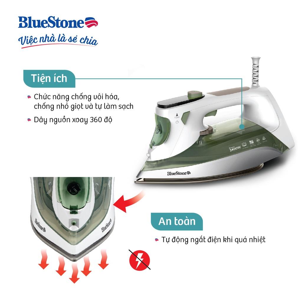 Bàn ủi hơi nước BlueStone SIB-3879,Công Suất 2400W, Màn LCD hiển thị thông số, Hàng Chính Hãng