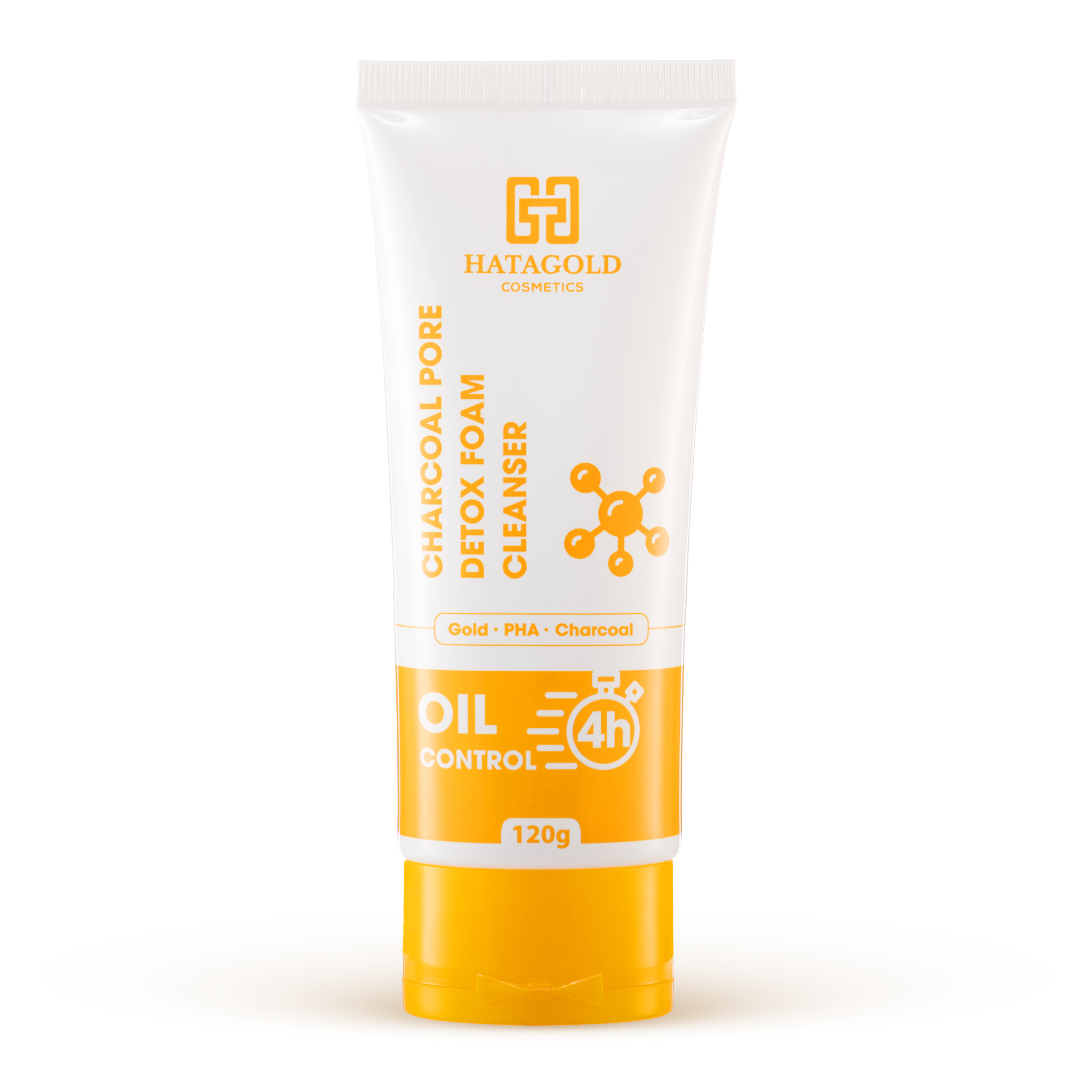 HATAGOLD | Sữa Rửa Mặt Detox Than Hoạt Tính - Charcoal Pore Detox Foam Cleanser - Oil Control 4h - KL:120g
