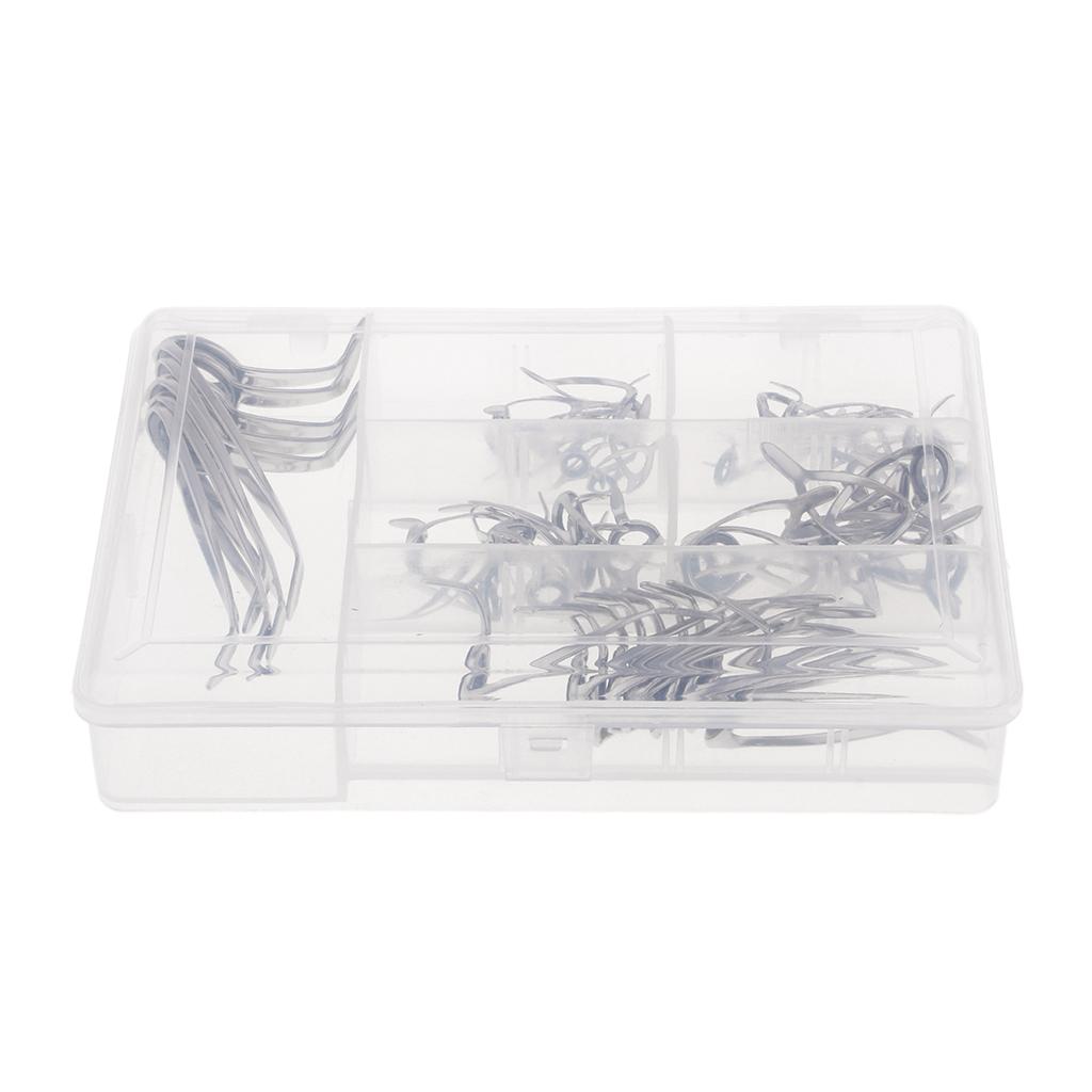 55pcs Fishing Rod Guides Replacement Repair Kit Boat Fishing Rod Guides Ring