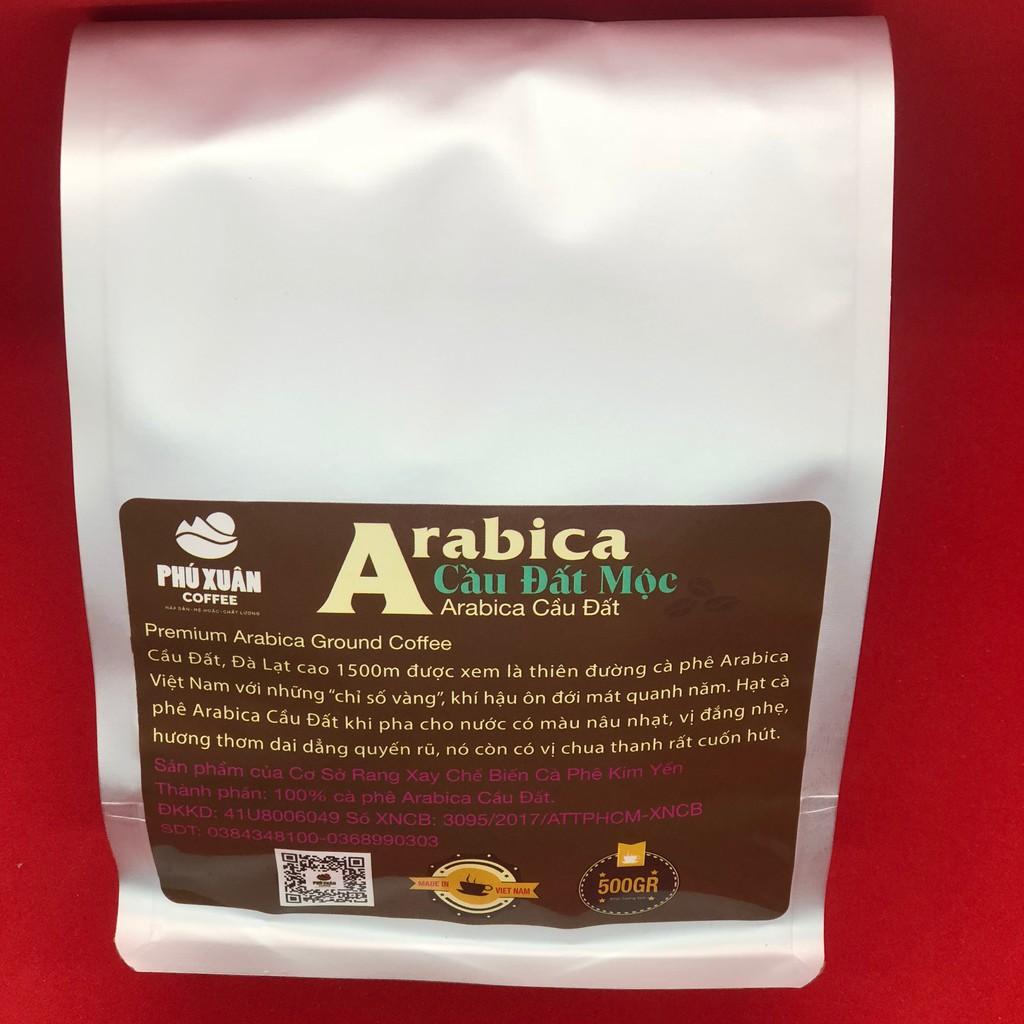 500GR Cà phê Arabica Cầu Đất Mộc PHUXUAN COFFEE - Cà phê mộc rang xay pha phin pha máy