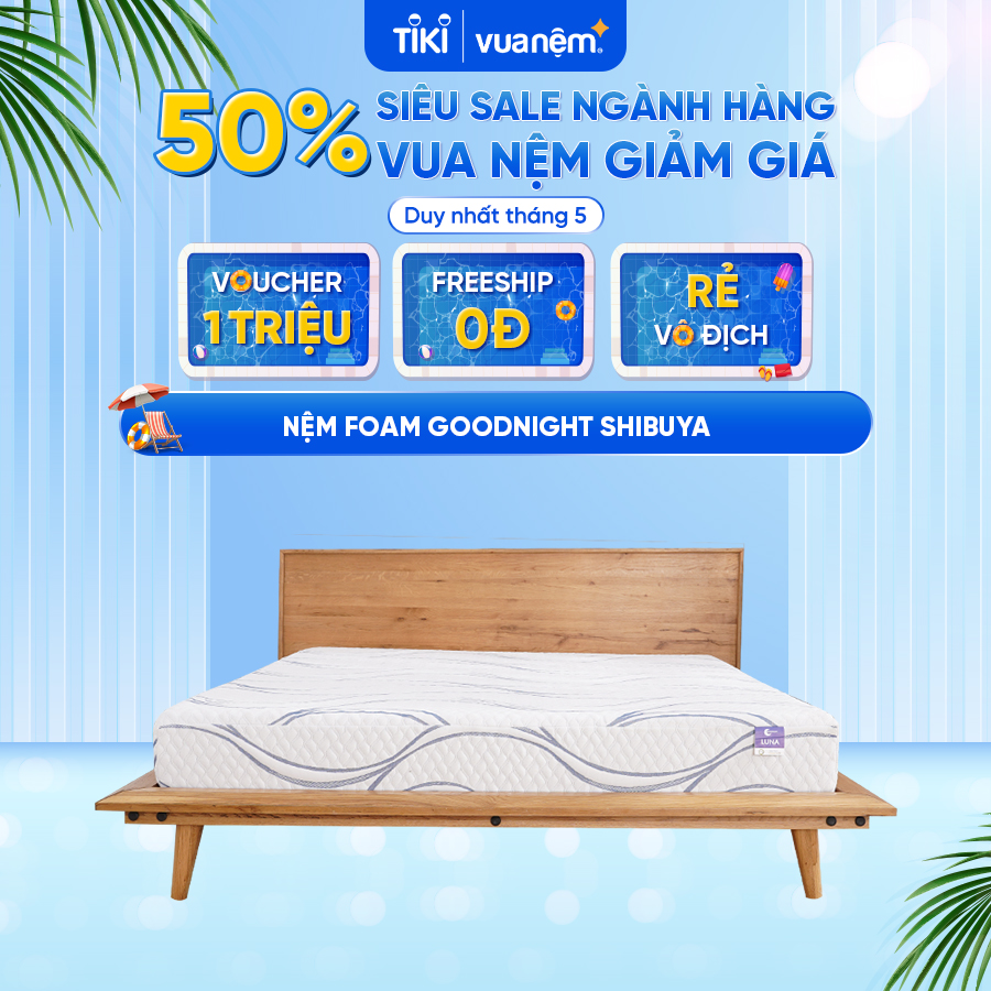 Nệm foam Goodnight Shibuya Platinum 20cm công nghệ Nhật Bản - Khả năng nâng đỡ tốt, tạo độ cứng mềm lý tưởng cho cột sống lưng