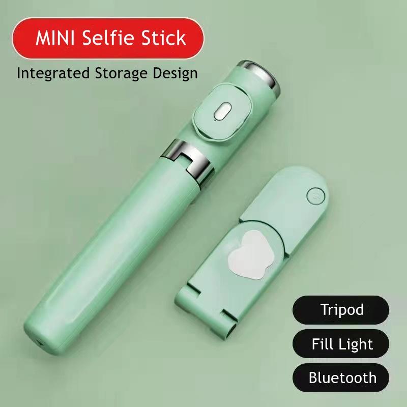 Gậy Selfie NUOWA M01S-2 Hỗ Trợ Chụp Ảnh Tự Sướng Cho Android IOS với đèn 2LED có thể tháo rời