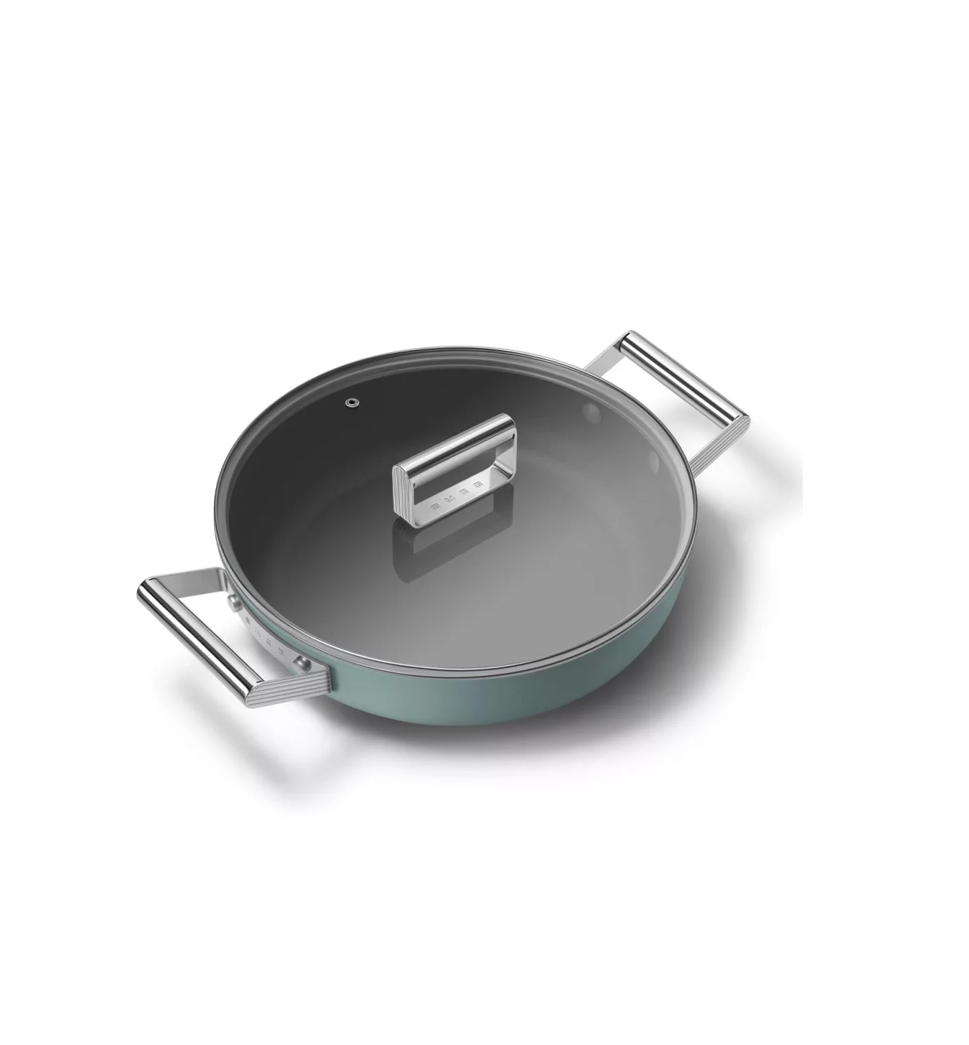 Nồi chảo SMEG DPF2812EGM màu xanh ngọc (vung kính) hàng chính hãng