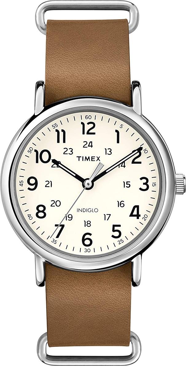 Đồng hồ Unisex Timex Weekender Leather Oversized - T2P492 (40mm)