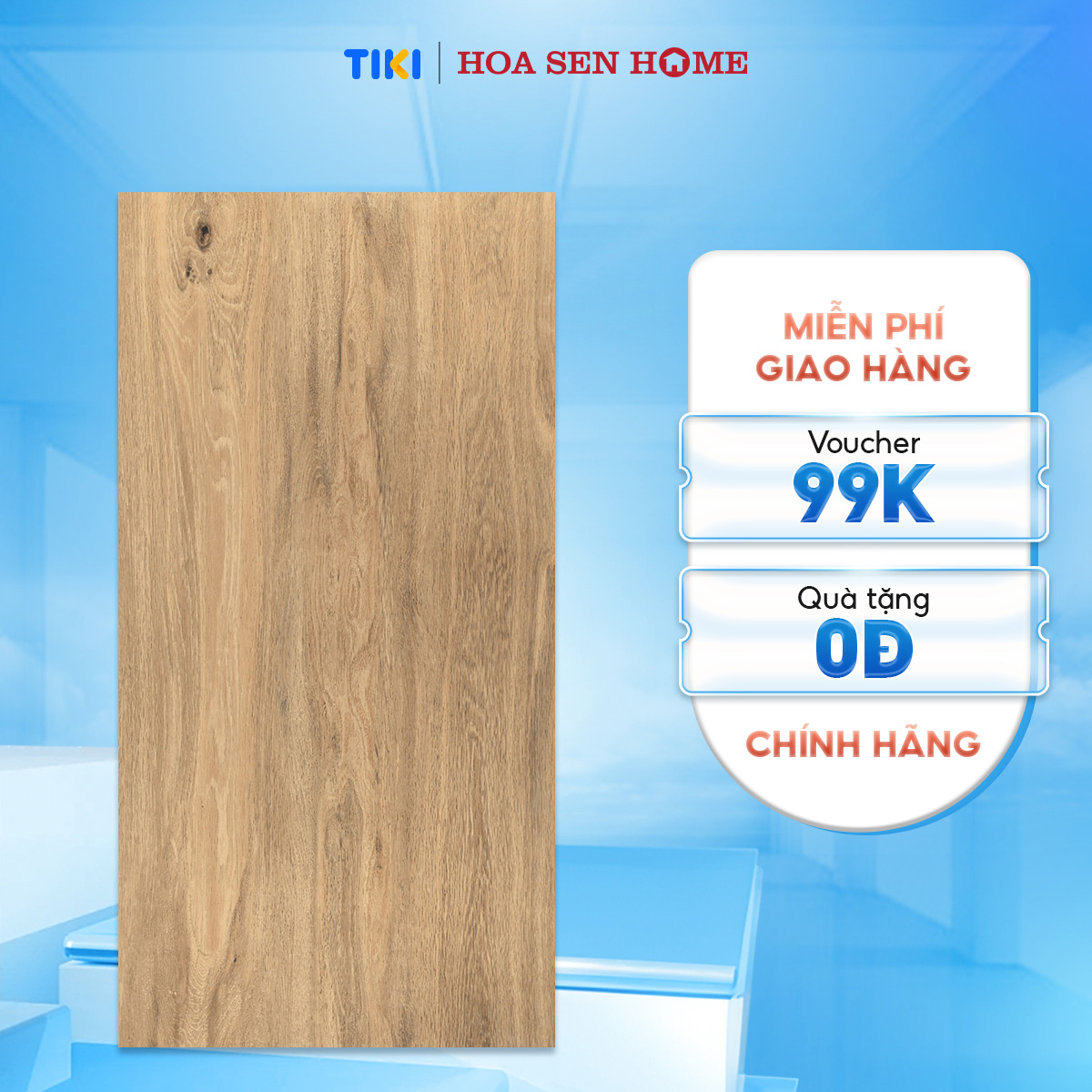 Gạch men lát nền LUSTRA INSPA0601200032 loại gạch granite vân gỗ tự nhiên, độ dày 9.4mm, gạch 1 face, kích thước 600mmx1200mm, thùng 2 viên - Hàng chính hãng