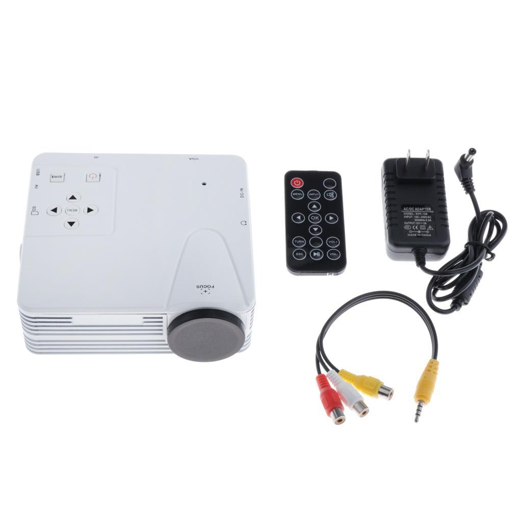 H80 Portable 640x480 Pixels Support Full HD 1080P US Home Theater Projector