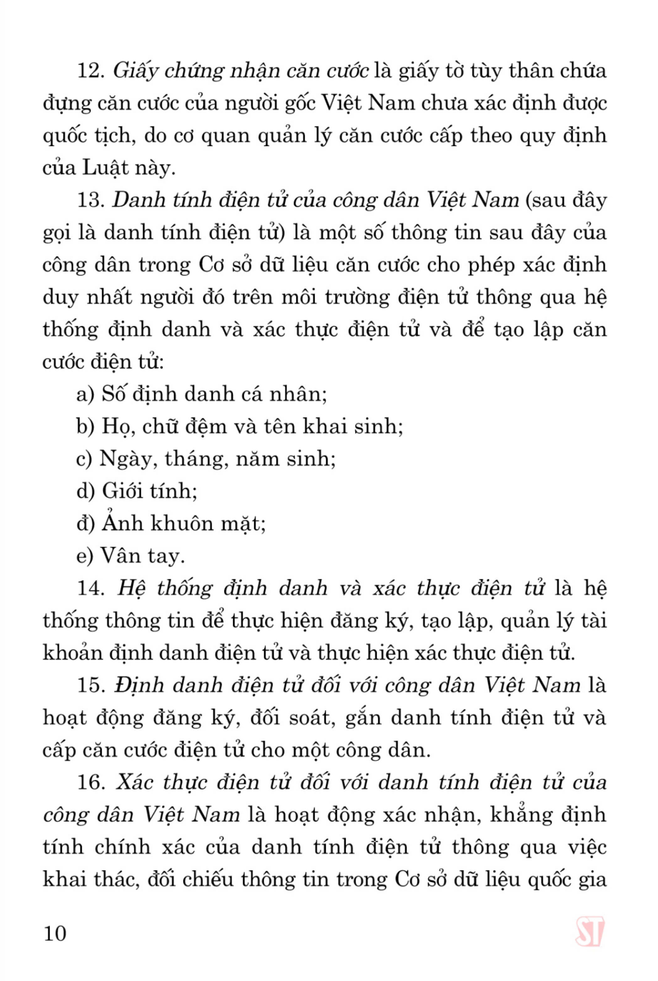 Luật Căn cước công dân (bản in 2024)