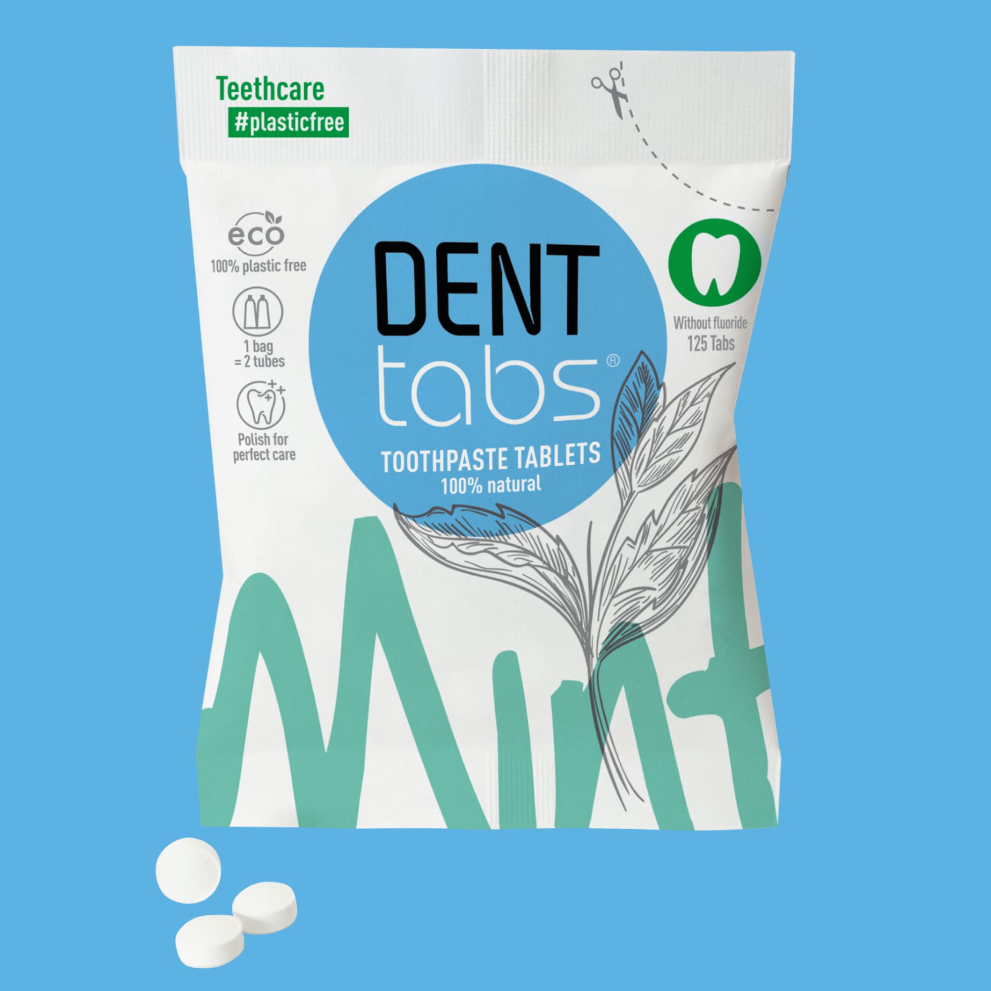 Viên đánh răng tự nhiên DENTTABS (Germany) - Teeth Cleaning tablets