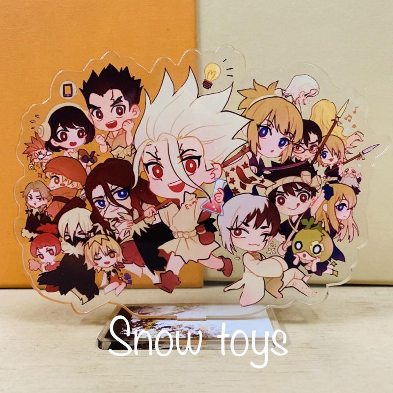 Mô Hình Tượng Standee Acrylic Mica - Dr.Stone - Senku Taiju Yuzuriha Tsukasa Gen Hyoga Ryusui Francois - Dr Stone - 16cm