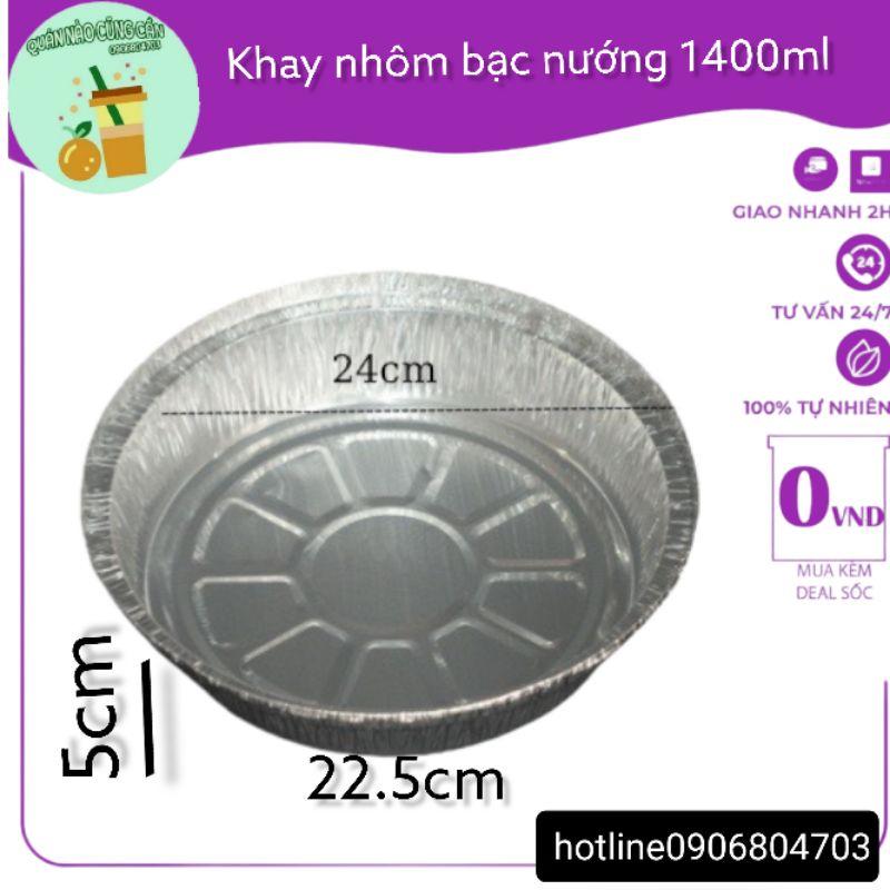 10 Khay nhôm hình tròn, khay bạc đụng thực phẩm đồ nướng