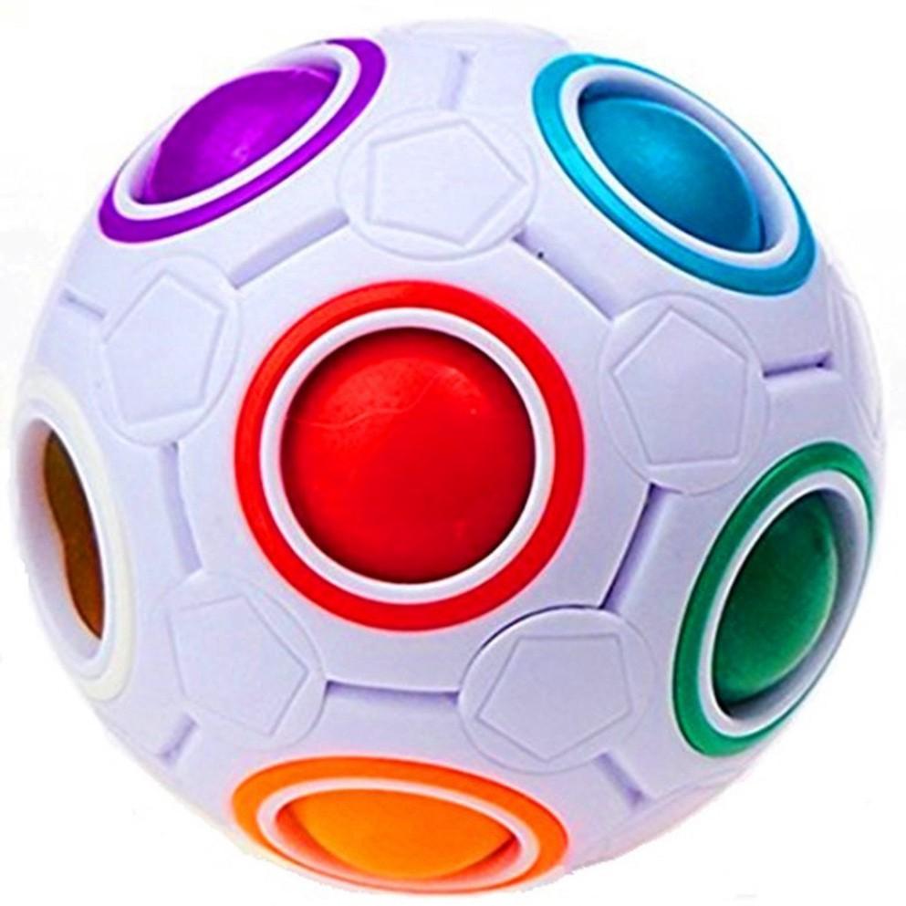 Football fidget cube quả bóng UFO ma thuật màu sắc cầu vồng 7cm, rèn luyện trí não cho bé Rubik Biến Thể quả bóng