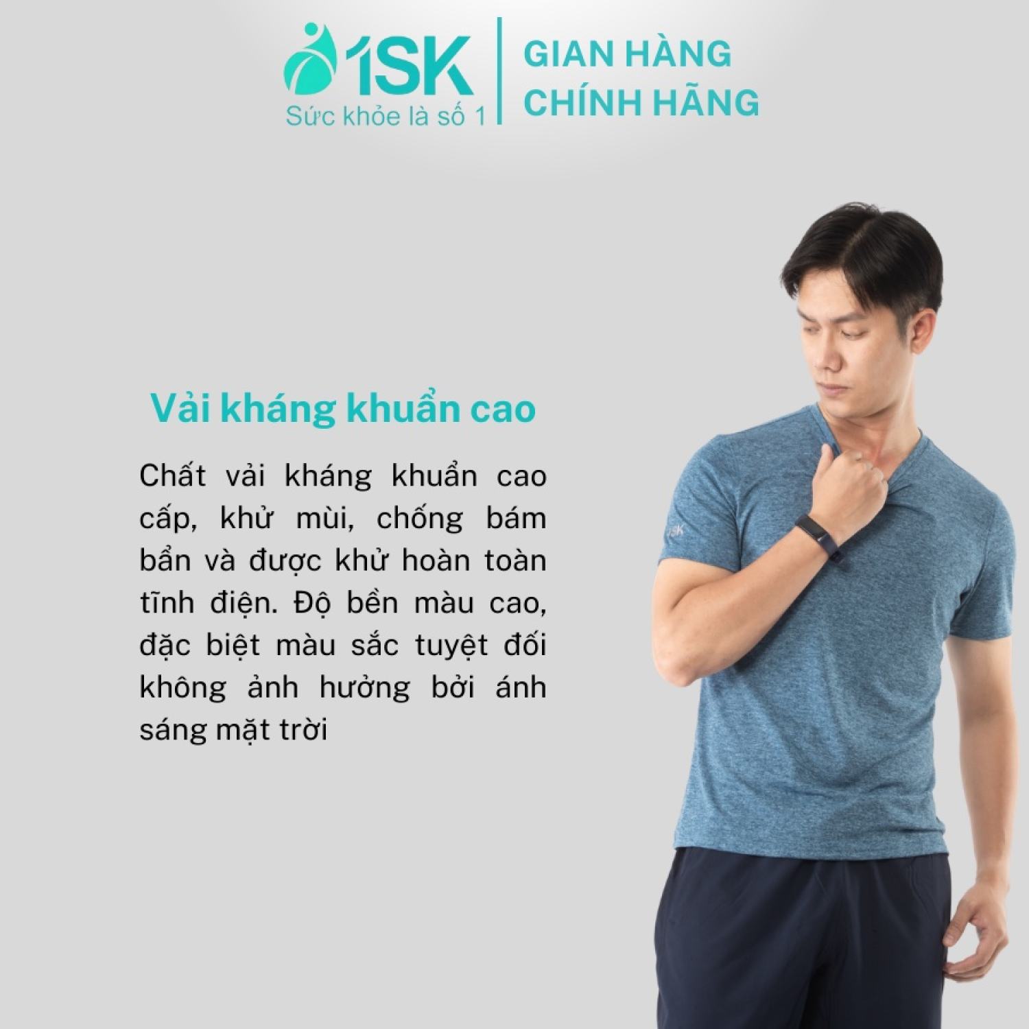 Áo thun thể thao nam 1SK Quick Dry mềm mịn thoáng mát vải cao cấp