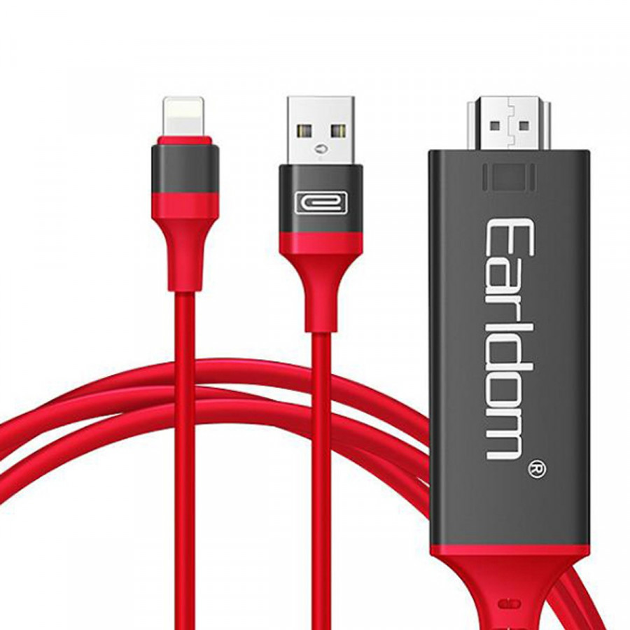 Dây Cáp chuyển Lightning To HDMI Earldom MHL dài 2m - Hàng Nhập Khẩu