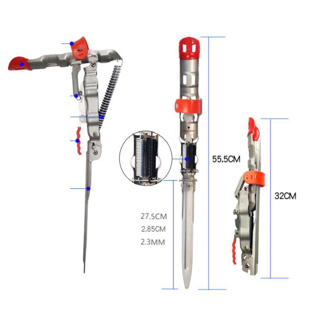 Automatic Spring Fishing Rod Holder Pole Stand for Ground Without Cover
