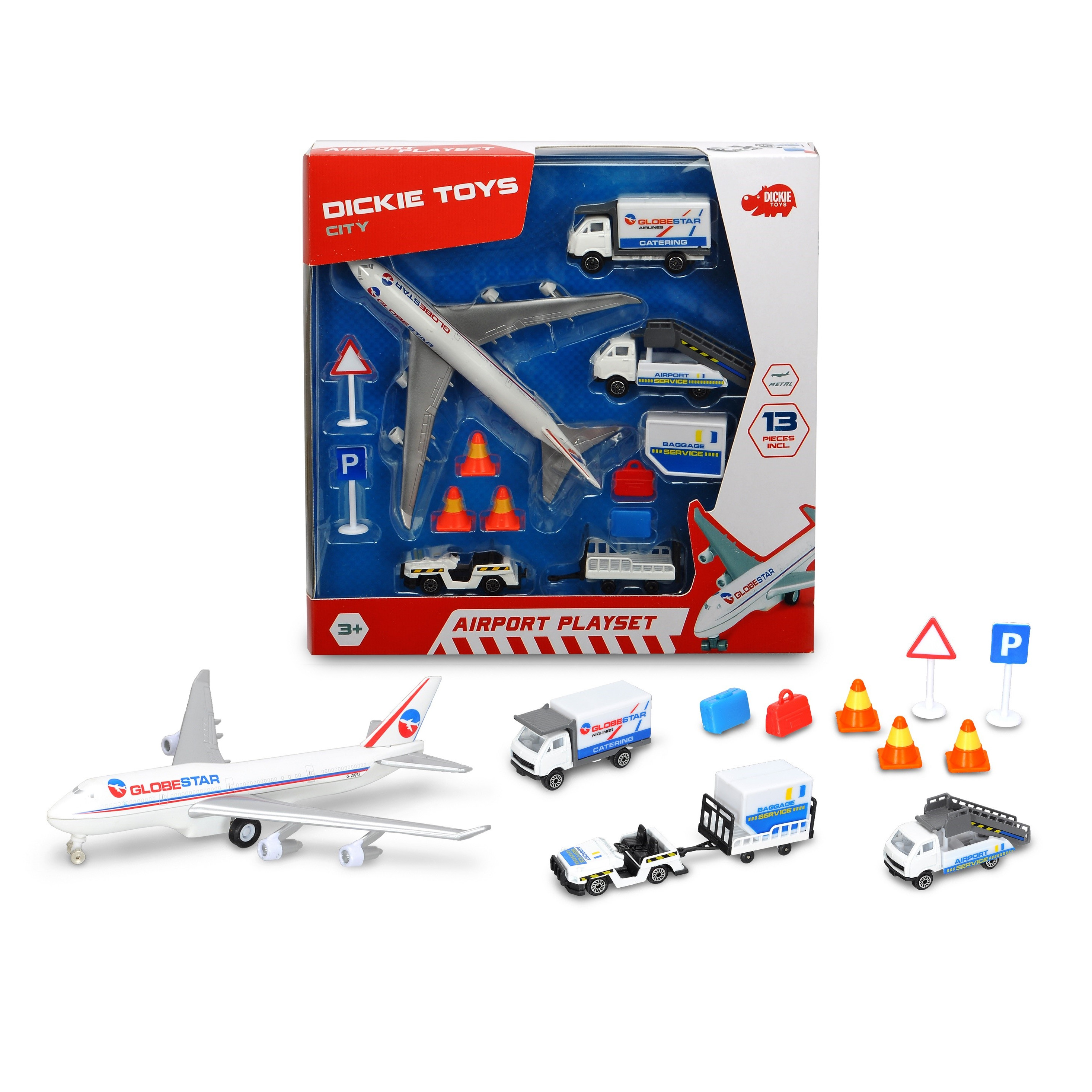 Bộ Đồ Chơi Dịch Vụ Sân Bay Dành Cho Bé Yêu DICKIE TOYS Airport Playset 203743001 - Đồ Chơi Đức Chính Hãng