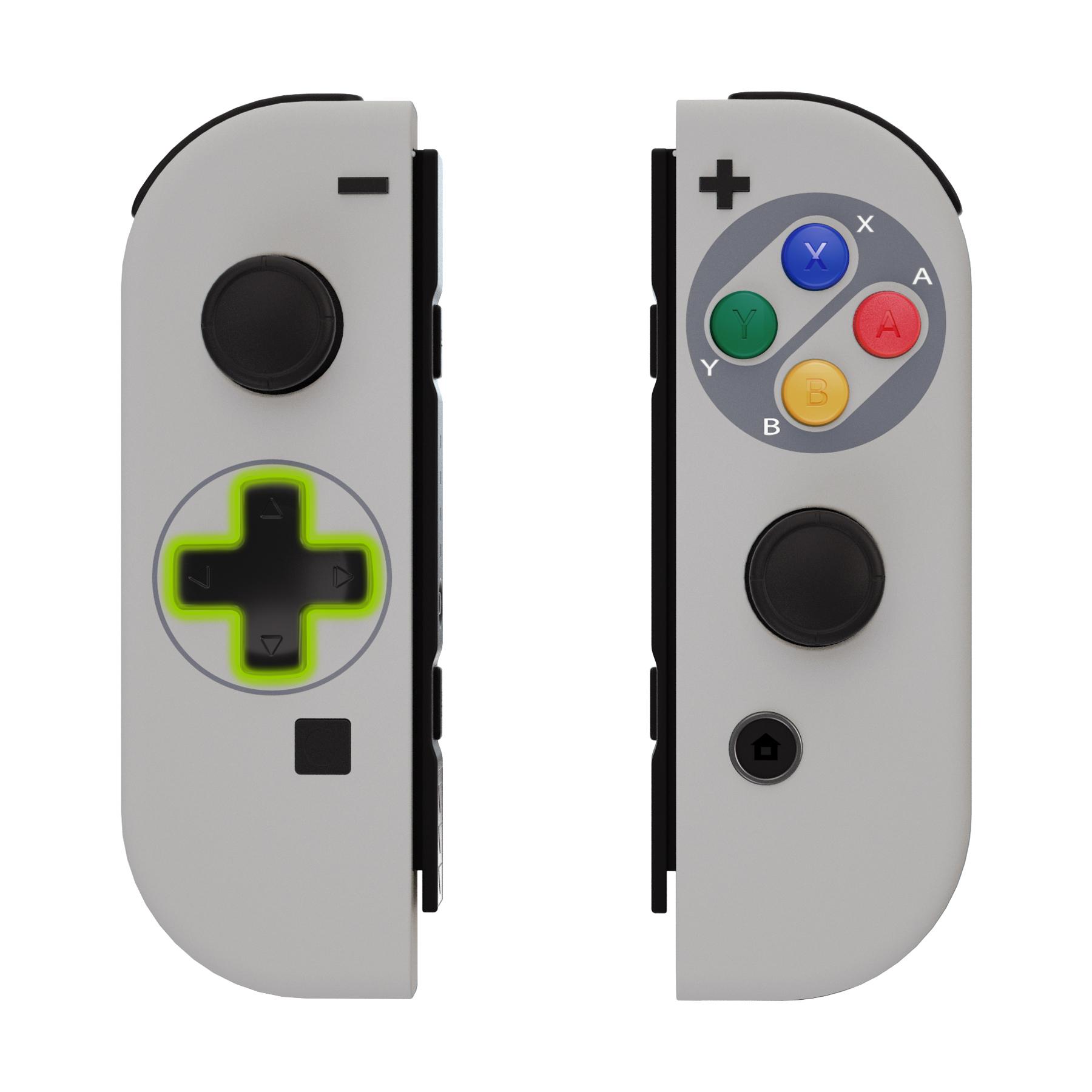 ExtremeRate Nhà Ở Thay Thế JoyCon Vỏ Nút SNES Classic Bộ Điều Khiển Cảm Ứng Mềm dành cho NS Switch Joy Con