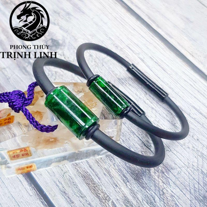 VÒNG TAY LU THỐNG XANH LÁ DÂY CAO CAU CAO CẤP