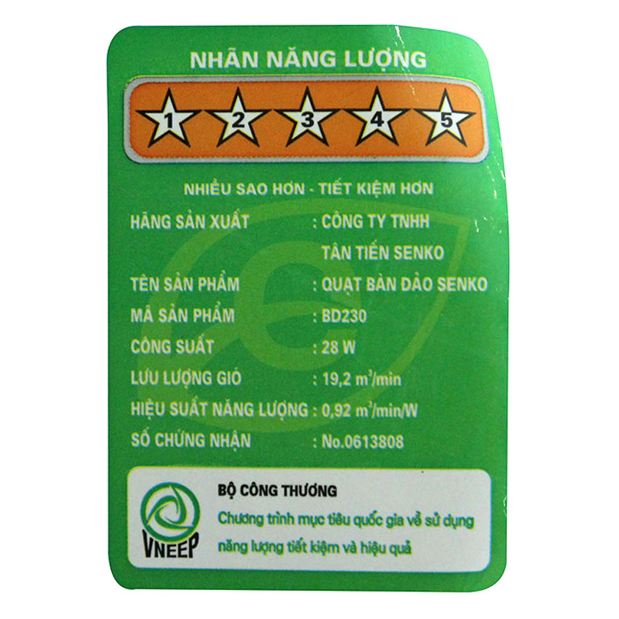 Quạt Bàn Đảo 2 Tấc Senko BD230 - Hàng chính hãng