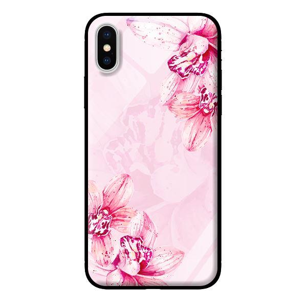 Ốp lưng kính cường lực cho iPhone XS Hoa Lan 1 - Hàng chính hãng