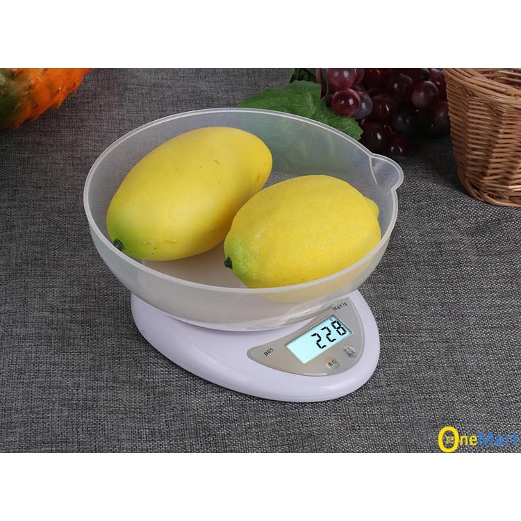 Cân Điện Tử Nhà Bếp Mini Mặt Kính Cường Lực 5kg Màn Hình Hiển Thị LCD SIÊU HOT