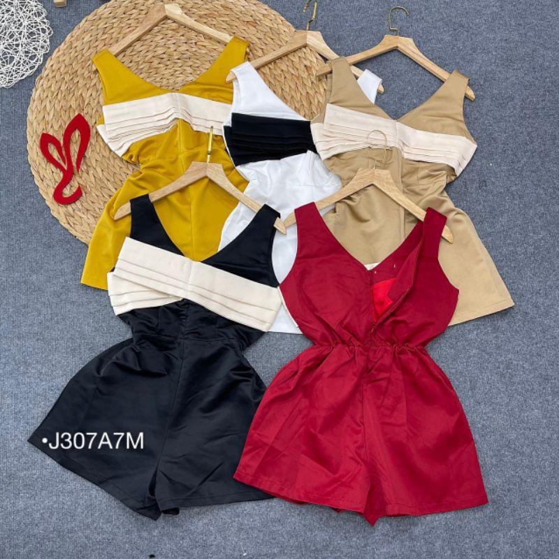 Set bộ Jum tacta nơ ngực, Bộ Jumpsuit thiết kế nơ ngực