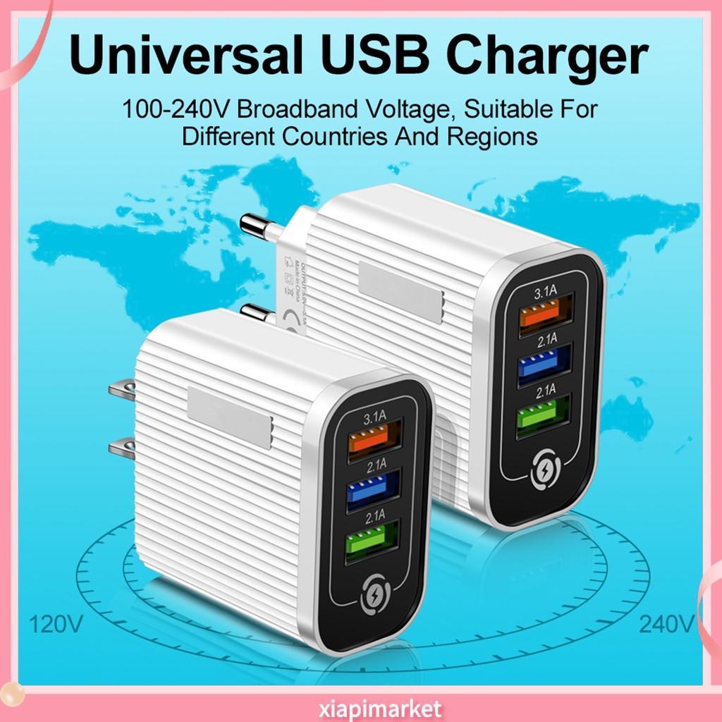 Cốc sạc nhanh QC3.0 36W có 3 cổng USB tiện dụng