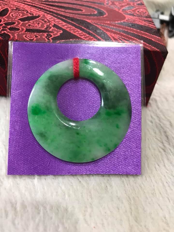 MẶT DÂY CHUYỀN ĐỒNG ĐIẾU KIỂU TO XANH NGỌC CẨM THẠCH SIZE 36mm x Dầy 3,5mm BỌC LÊN MẶT DÂY CHUYỀN ĐẸP Ạ