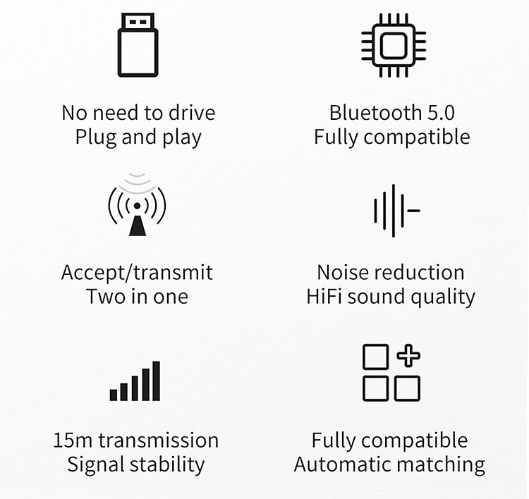 USB Thu Phát Không Dây Bluetooth 5.0 BT-T10