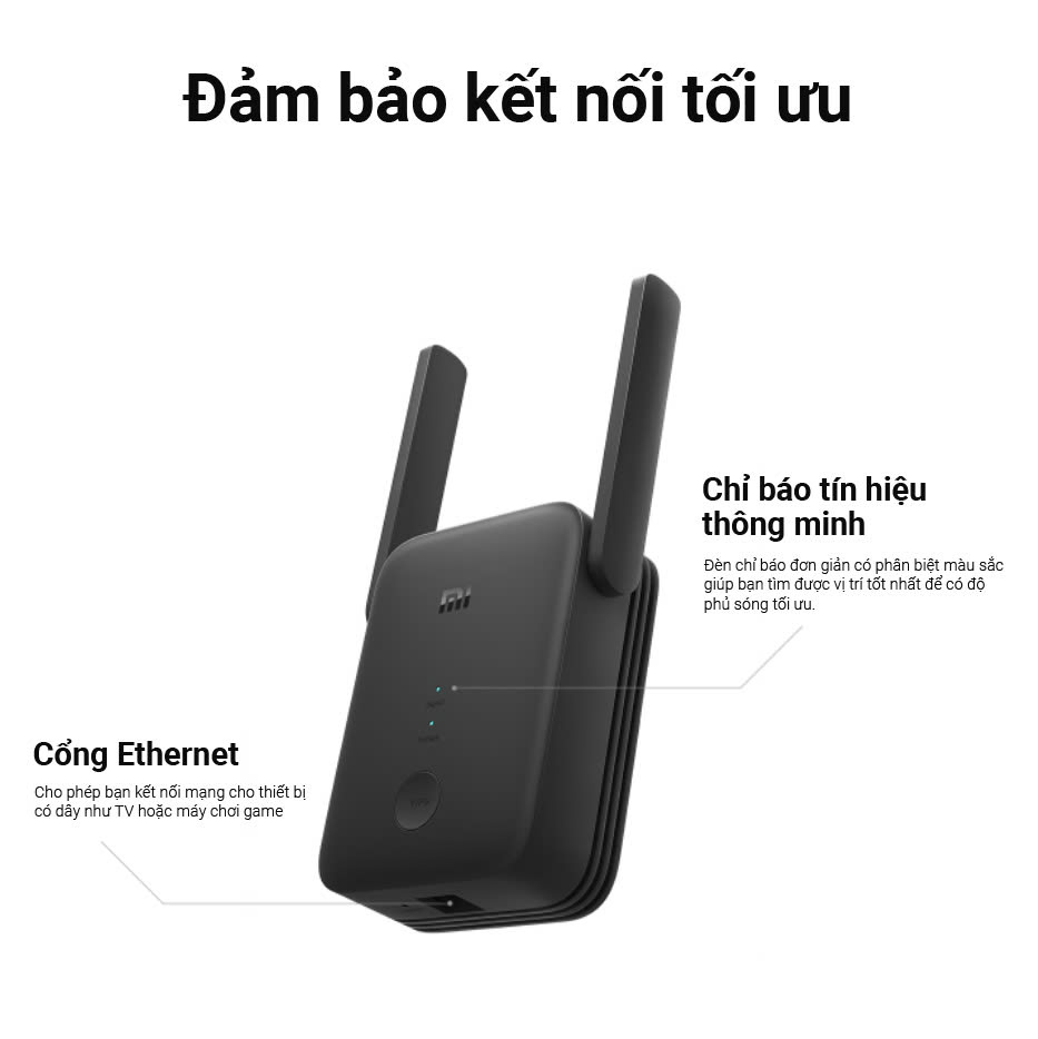 Thiết Bị Kích Sóng Wifi Xiaomi Mi WiFi Range Extender AC1200 EU - Hàng Chính Hãng