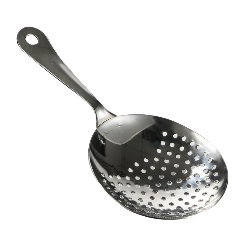Stainless Steel Julep Strainer Bar Cocktail Shaker Ice Strainer Silver